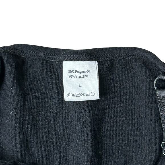 Hey Shape Large Black Bodysuit Shareware Sleeveless - Picture 4 of 4